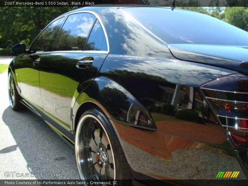 Black / Black 2007 Mercedes-Benz S 550 Sedan