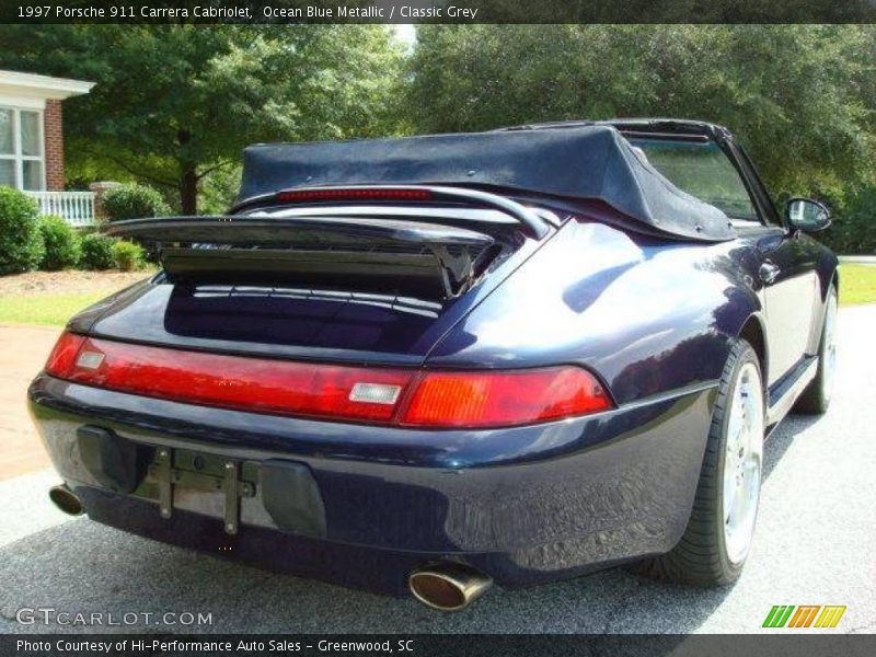 Ocean Blue Metallic / Classic Grey 1997 Porsche 911 Carrera Cabriolet