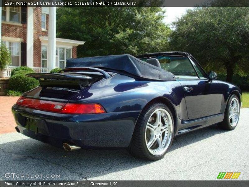 Ocean Blue Metallic / Classic Grey 1997 Porsche 911 Carrera Cabriolet