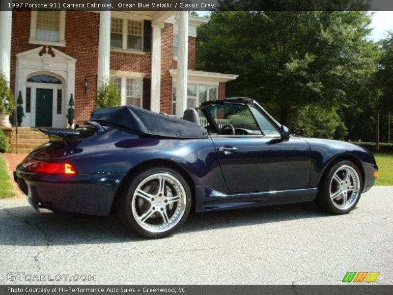 Ocean Blue Metallic / Classic Grey 1997 Porsche 911 Carrera Cabriolet