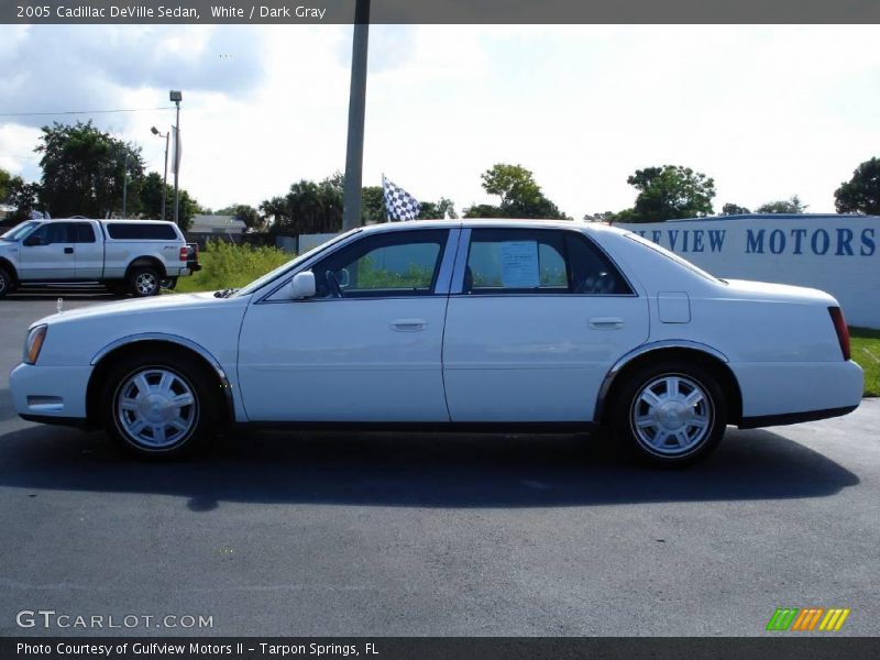 White / Dark Gray 2005 Cadillac DeVille Sedan