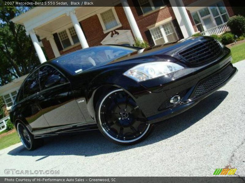 Black / Black 2007 Mercedes-Benz S 550 Sedan