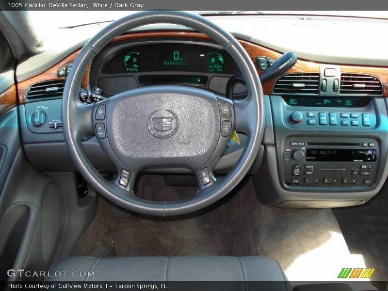 White / Dark Gray 2005 Cadillac DeVille Sedan
