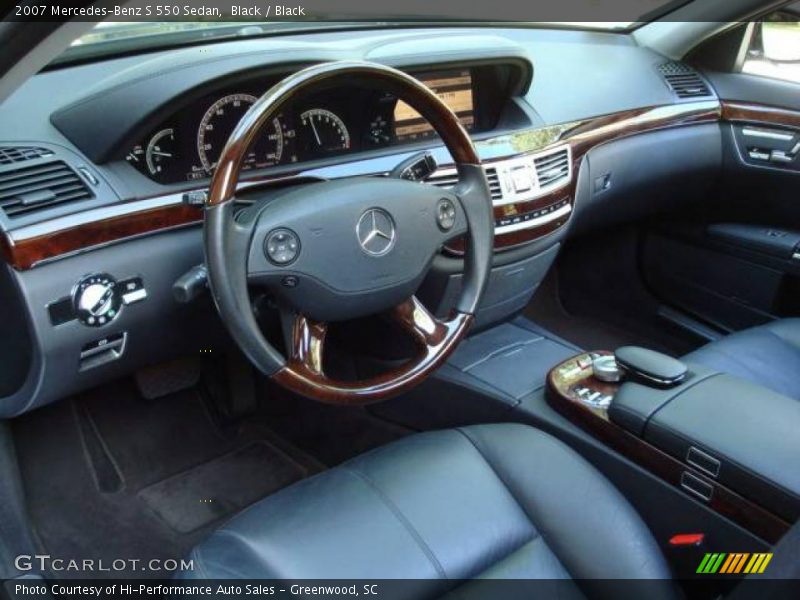 Black / Black 2007 Mercedes-Benz S 550 Sedan