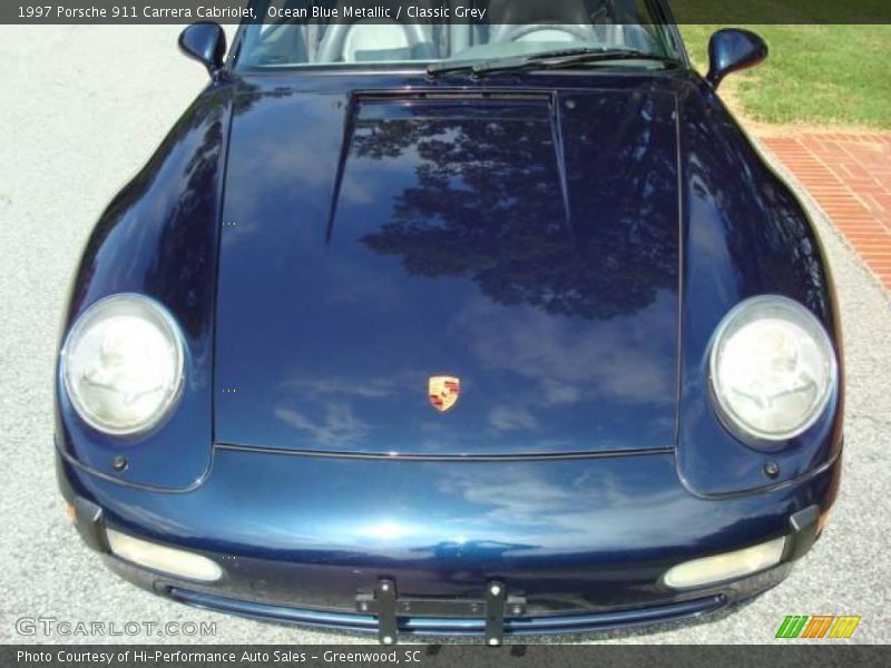 Ocean Blue Metallic / Classic Grey 1997 Porsche 911 Carrera Cabriolet