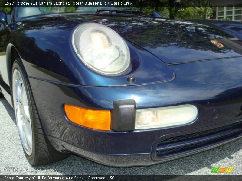 Ocean Blue Metallic / Classic Grey 1997 Porsche 911 Carrera Cabriolet