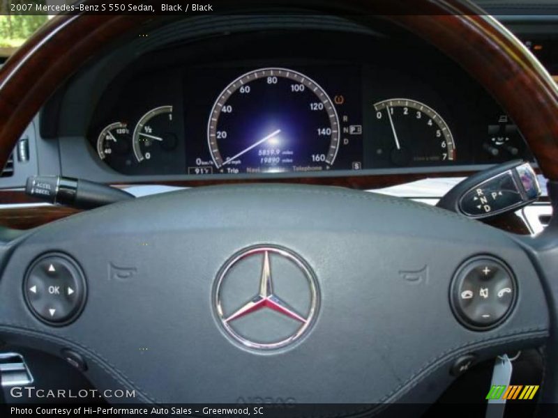 Black / Black 2007 Mercedes-Benz S 550 Sedan