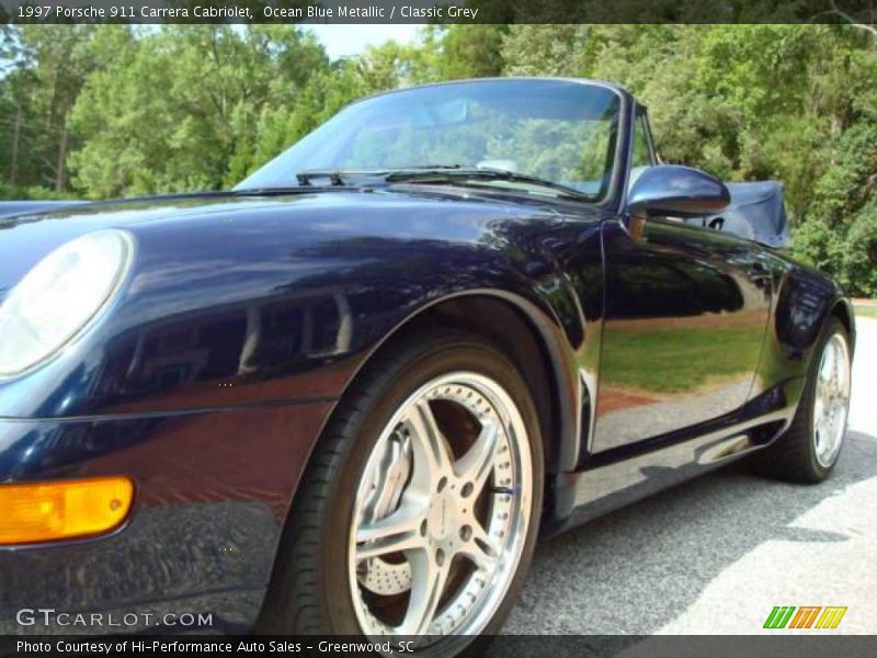 Ocean Blue Metallic / Classic Grey 1997 Porsche 911 Carrera Cabriolet