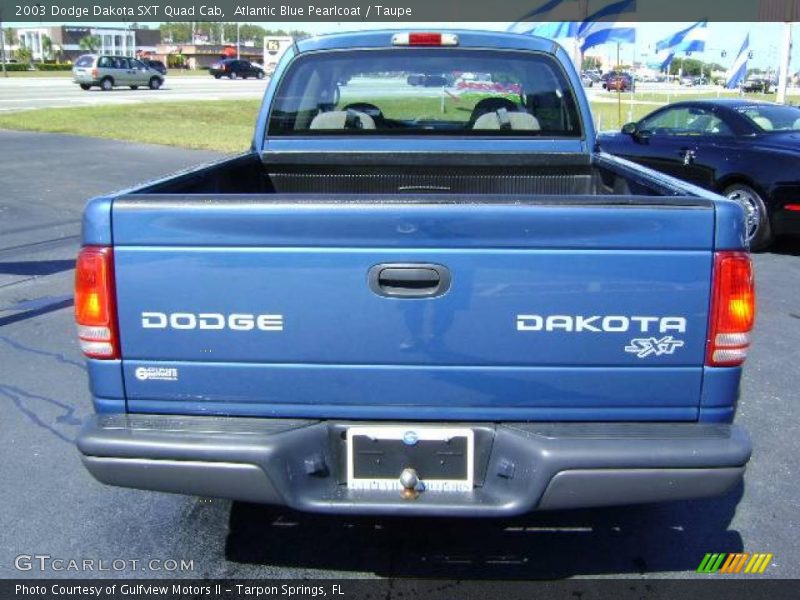 Atlantic Blue Pearlcoat / Taupe 2003 Dodge Dakota SXT Quad Cab