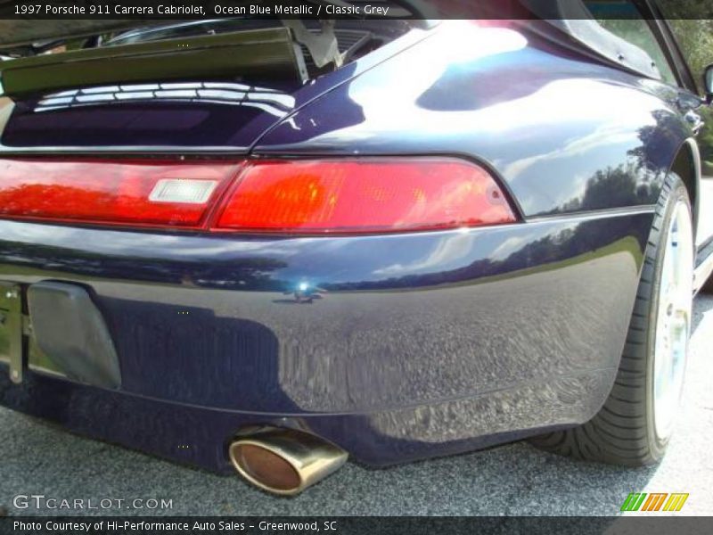Ocean Blue Metallic / Classic Grey 1997 Porsche 911 Carrera Cabriolet