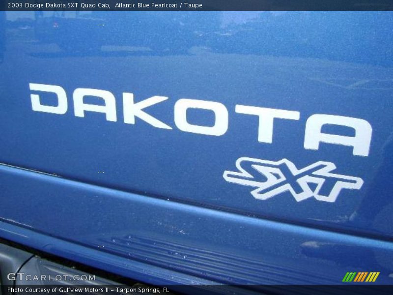 Atlantic Blue Pearlcoat / Taupe 2003 Dodge Dakota SXT Quad Cab