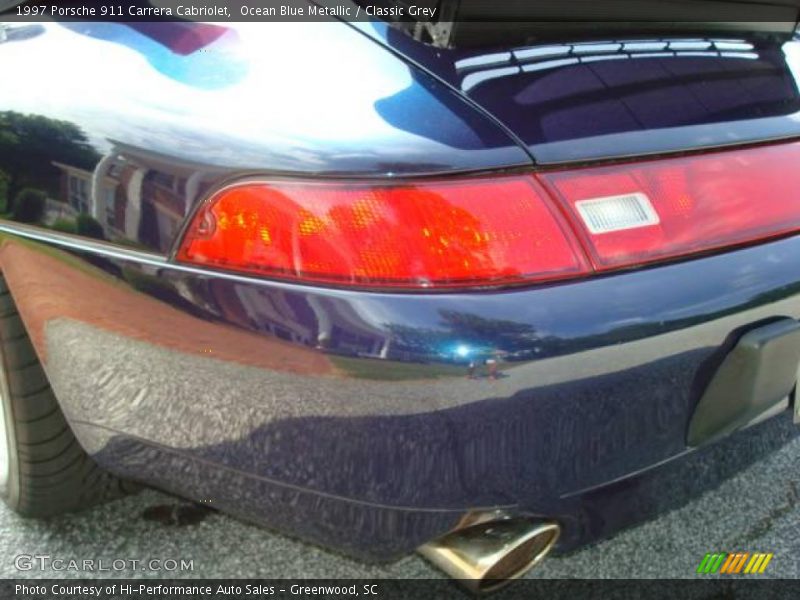 Ocean Blue Metallic / Classic Grey 1997 Porsche 911 Carrera Cabriolet