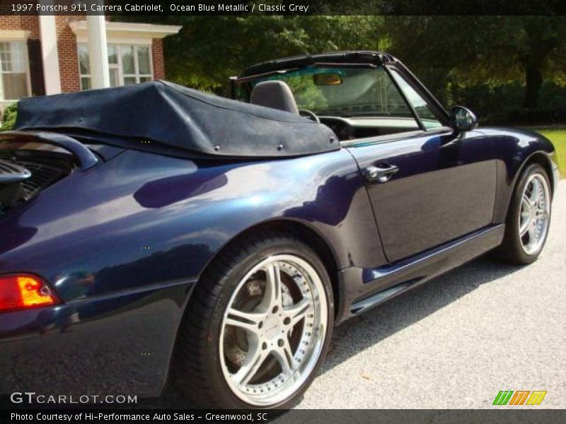 Ocean Blue Metallic / Classic Grey 1997 Porsche 911 Carrera Cabriolet