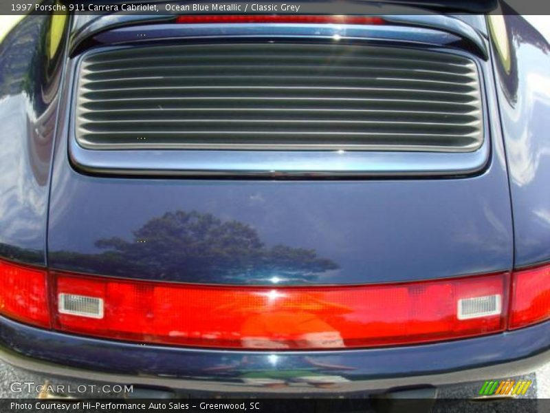 Ocean Blue Metallic / Classic Grey 1997 Porsche 911 Carrera Cabriolet