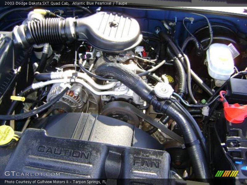 Atlantic Blue Pearlcoat / Taupe 2003 Dodge Dakota SXT Quad Cab