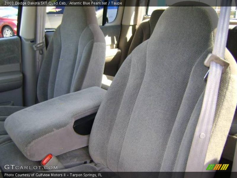 Atlantic Blue Pearlcoat / Taupe 2003 Dodge Dakota SXT Quad Cab