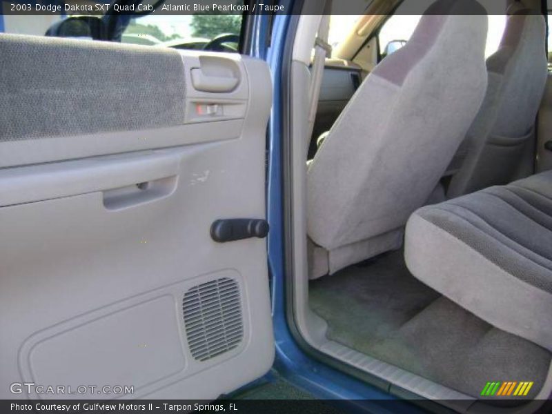 Atlantic Blue Pearlcoat / Taupe 2003 Dodge Dakota SXT Quad Cab