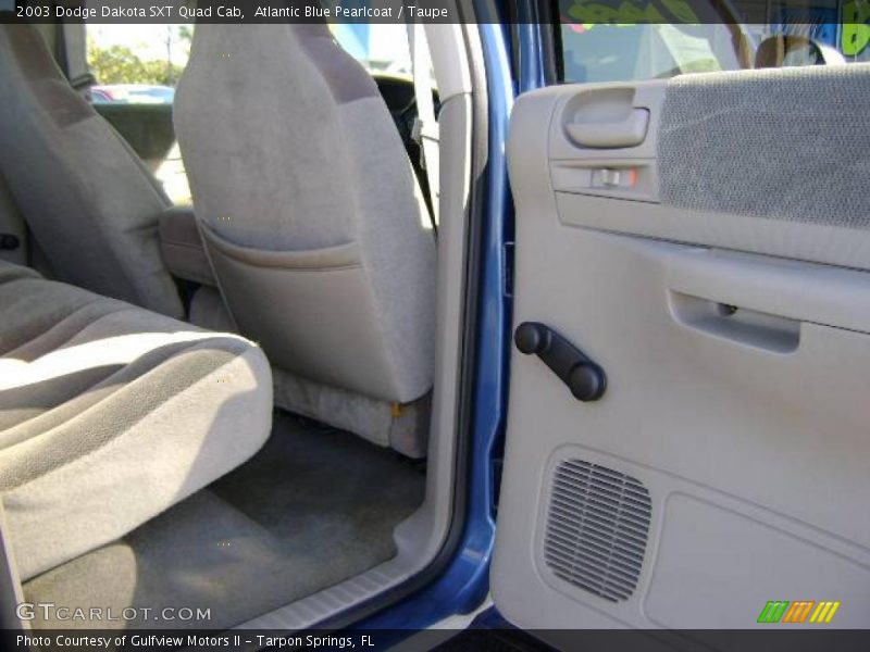 Atlantic Blue Pearlcoat / Taupe 2003 Dodge Dakota SXT Quad Cab