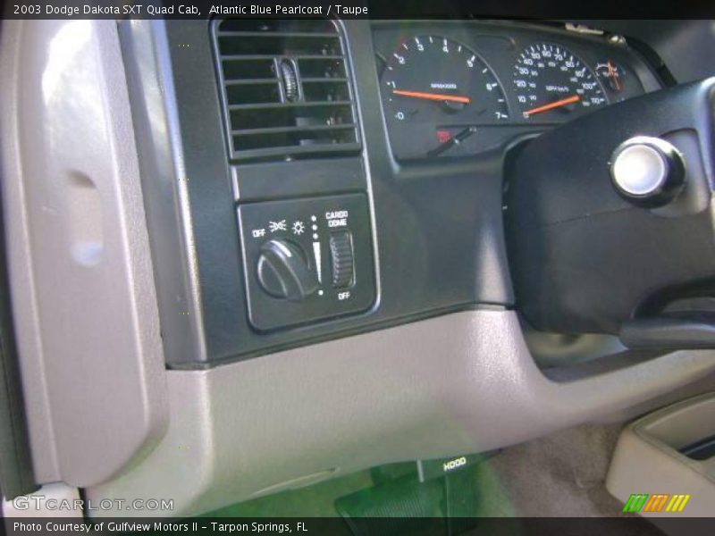 Atlantic Blue Pearlcoat / Taupe 2003 Dodge Dakota SXT Quad Cab
