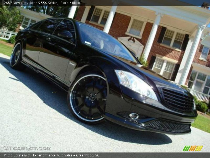Black / Black 2007 Mercedes-Benz S 550 Sedan