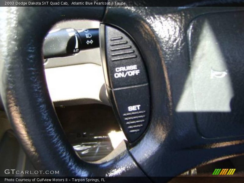 Atlantic Blue Pearlcoat / Taupe 2003 Dodge Dakota SXT Quad Cab