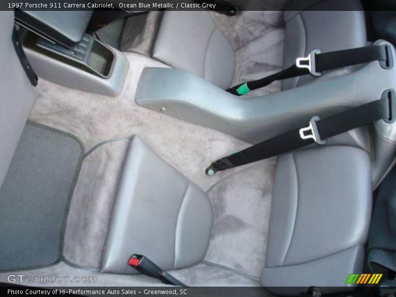 Ocean Blue Metallic / Classic Grey 1997 Porsche 911 Carrera Cabriolet