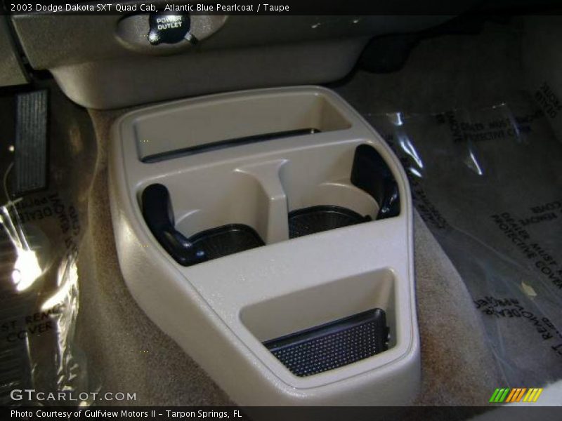 Atlantic Blue Pearlcoat / Taupe 2003 Dodge Dakota SXT Quad Cab