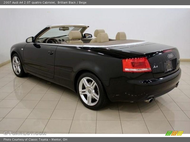 Brilliant Black / Beige 2007 Audi A4 2.0T quattro Cabriolet
