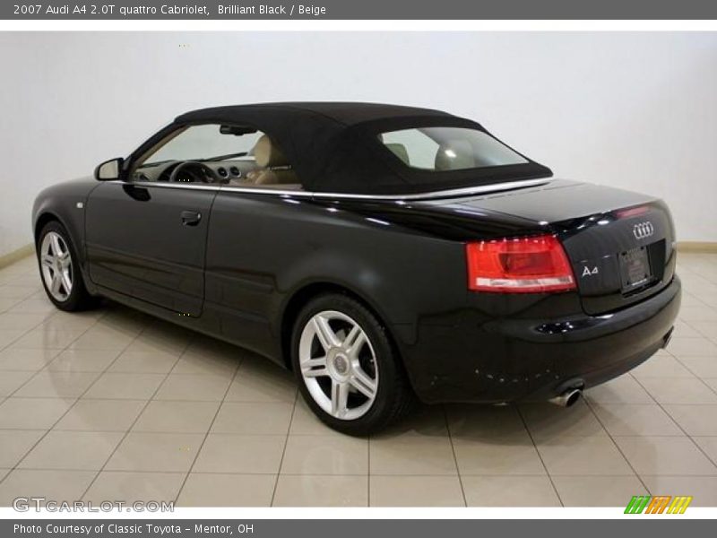 Brilliant Black / Beige 2007 Audi A4 2.0T quattro Cabriolet
