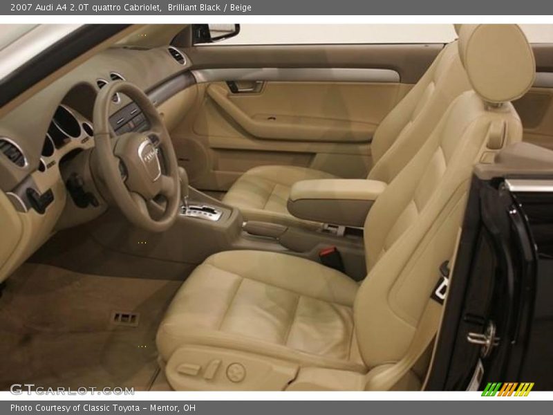 Brilliant Black / Beige 2007 Audi A4 2.0T quattro Cabriolet
