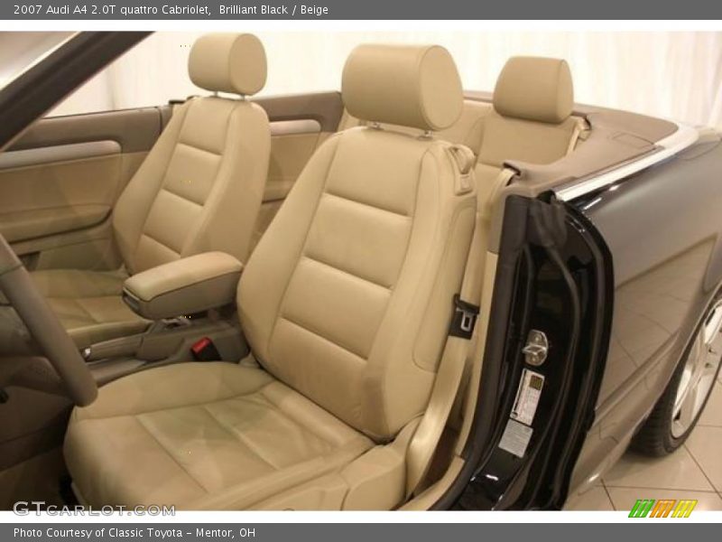 Brilliant Black / Beige 2007 Audi A4 2.0T quattro Cabriolet