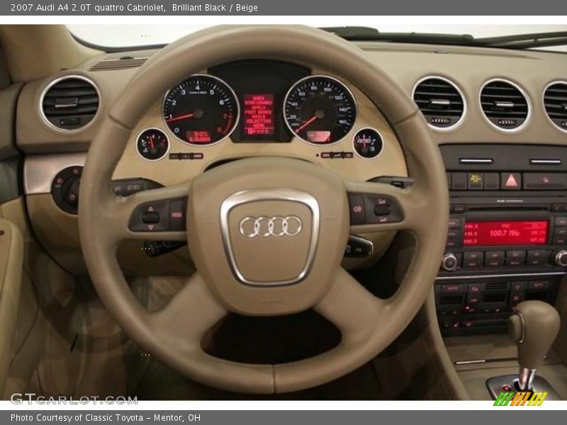 Brilliant Black / Beige 2007 Audi A4 2.0T quattro Cabriolet