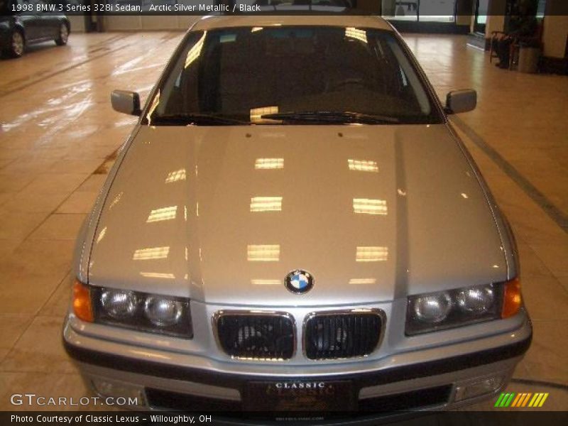 Arctic Silver Metallic / Black 1998 BMW 3 Series 328i Sedan