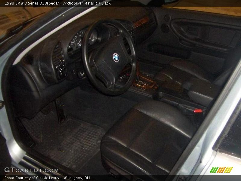 Arctic Silver Metallic / Black 1998 BMW 3 Series 328i Sedan