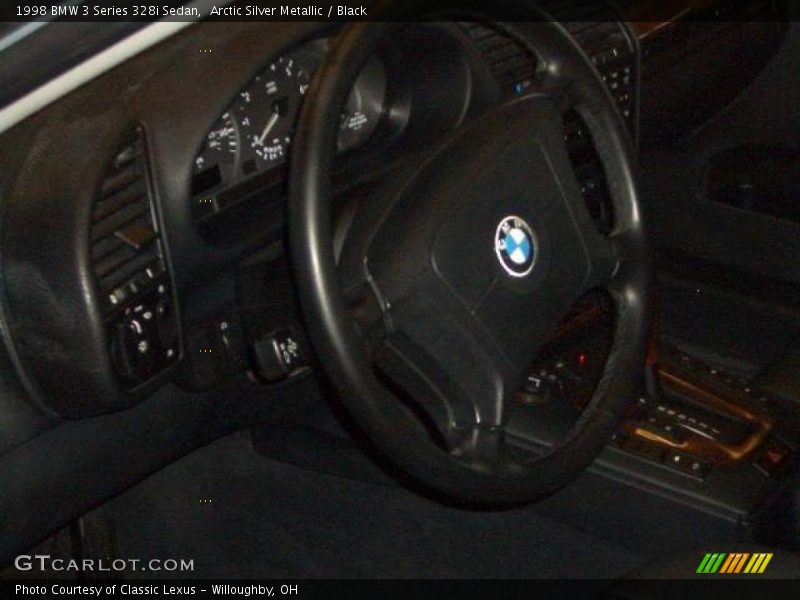 Arctic Silver Metallic / Black 1998 BMW 3 Series 328i Sedan