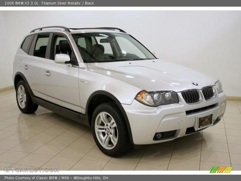 Titanium Silver Metallic / Black 2006 BMW X3 3.0i