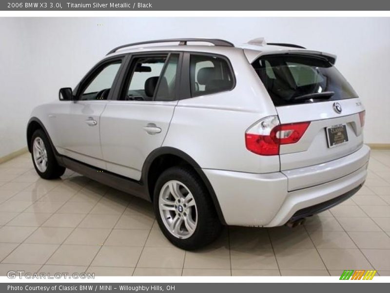 Titanium Silver Metallic / Black 2006 BMW X3 3.0i