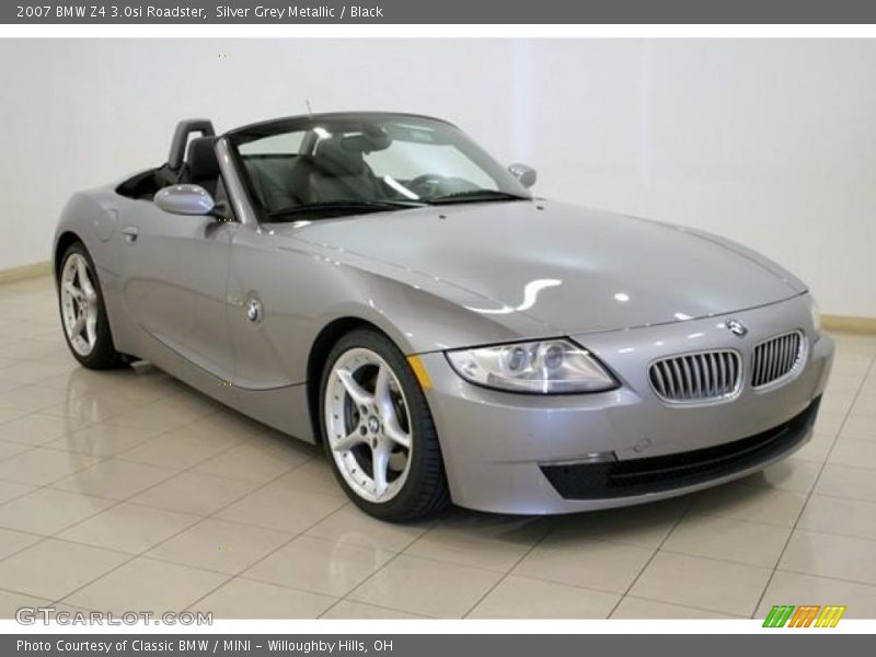 Silver Grey Metallic / Black 2007 BMW Z4 3.0si Roadster