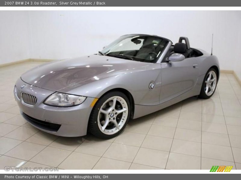 Silver Grey Metallic / Black 2007 BMW Z4 3.0si Roadster