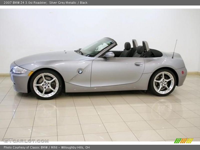 Silver Grey Metallic / Black 2007 BMW Z4 3.0si Roadster