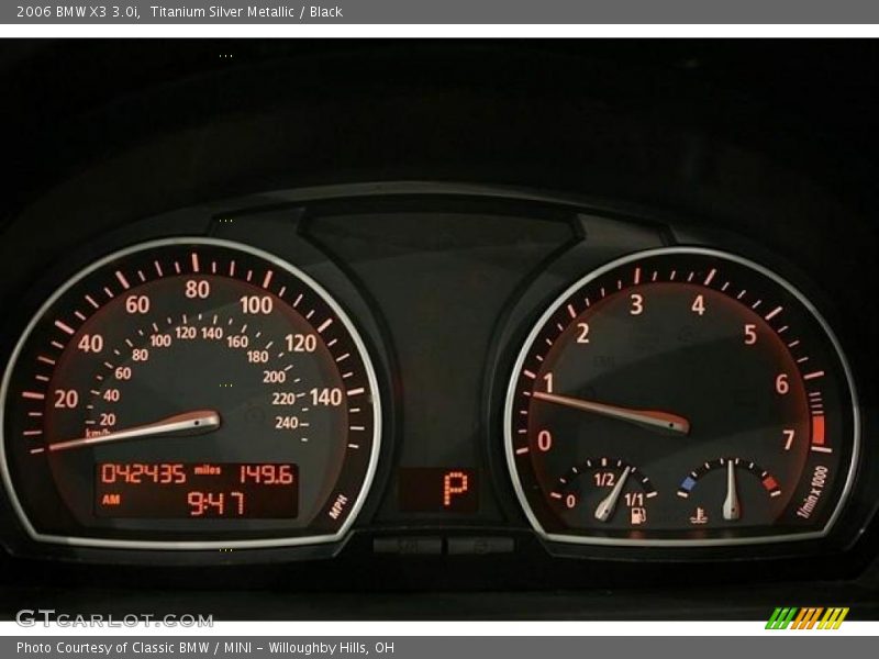 Titanium Silver Metallic / Black 2006 BMW X3 3.0i