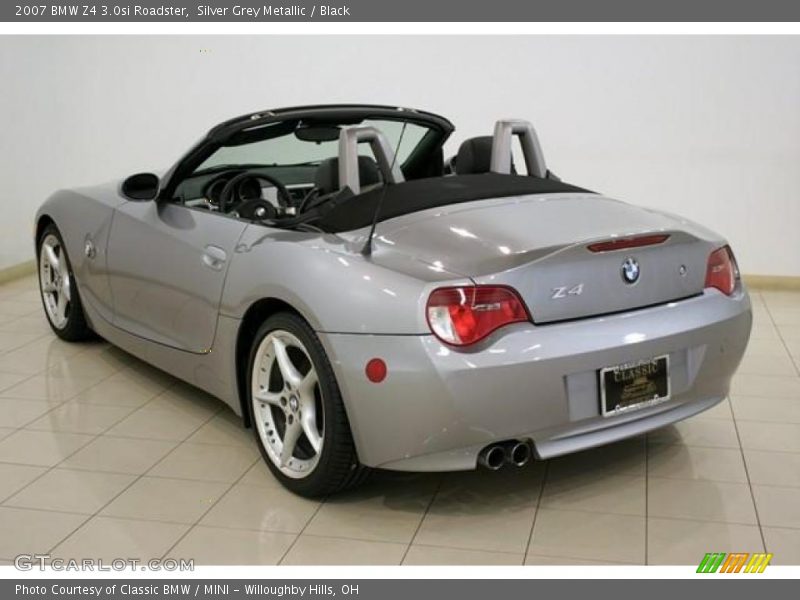 Silver Grey Metallic / Black 2007 BMW Z4 3.0si Roadster