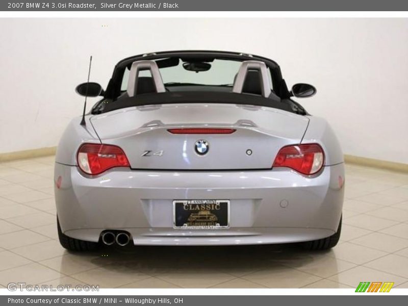 Silver Grey Metallic / Black 2007 BMW Z4 3.0si Roadster