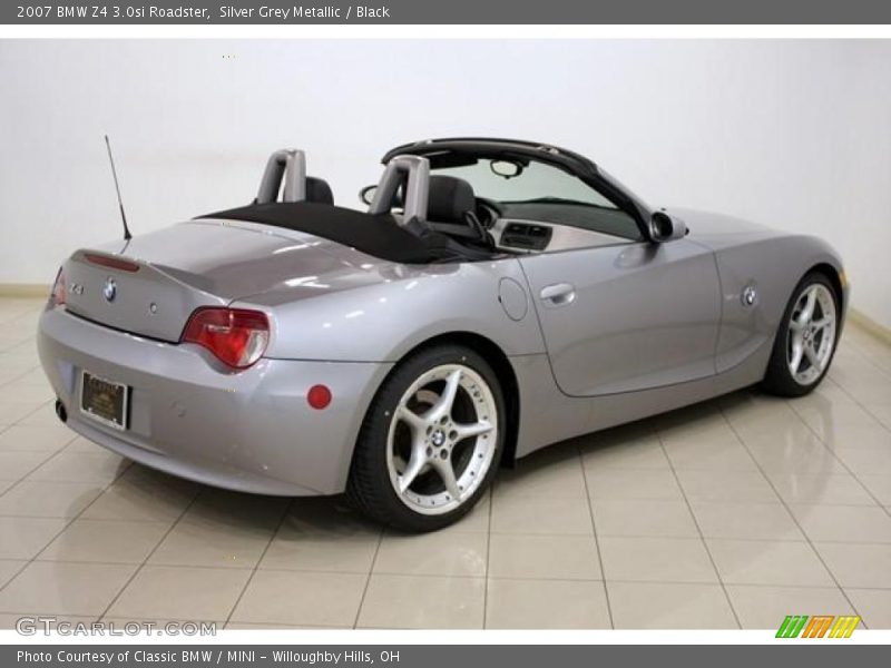 Silver Grey Metallic / Black 2007 BMW Z4 3.0si Roadster