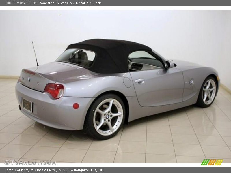 Silver Grey Metallic / Black 2007 BMW Z4 3.0si Roadster