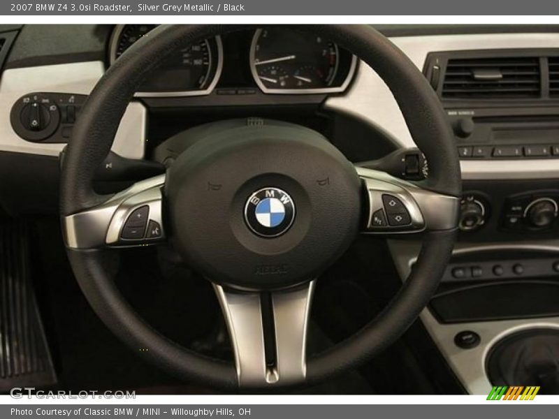Silver Grey Metallic / Black 2007 BMW Z4 3.0si Roadster