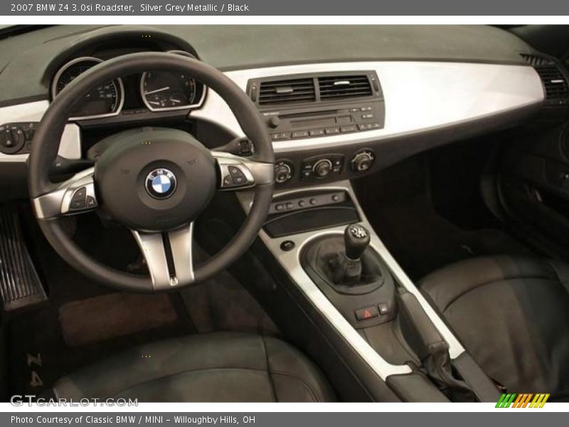 Silver Grey Metallic / Black 2007 BMW Z4 3.0si Roadster