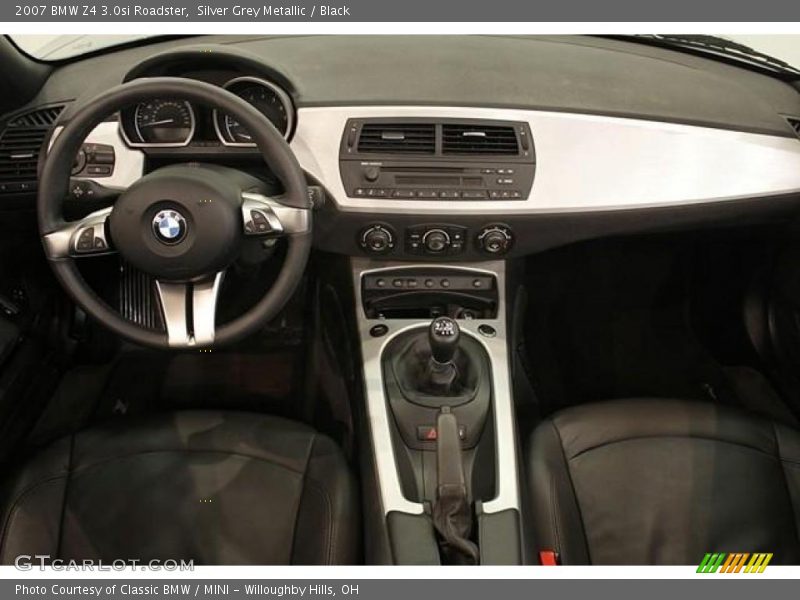 Silver Grey Metallic / Black 2007 BMW Z4 3.0si Roadster