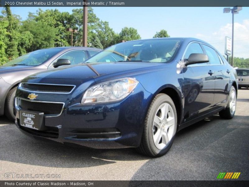 Imperial Blue Metallic / Titanium 2010 Chevrolet Malibu LS Sedan