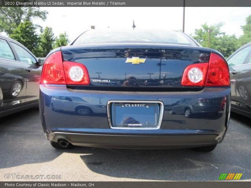 Imperial Blue Metallic / Titanium 2010 Chevrolet Malibu LS Sedan